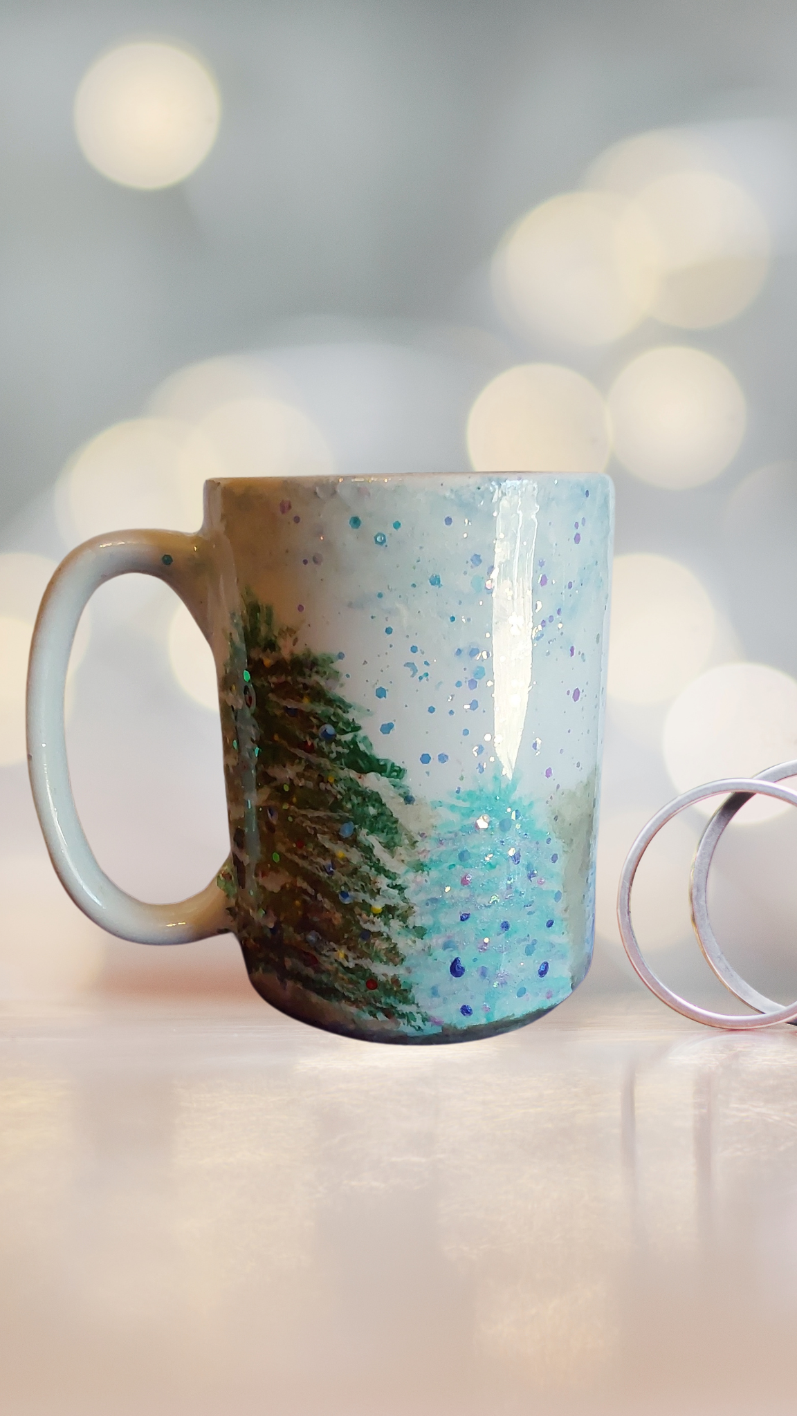 15oz Hand-Painted Ceramic Coffee Mug