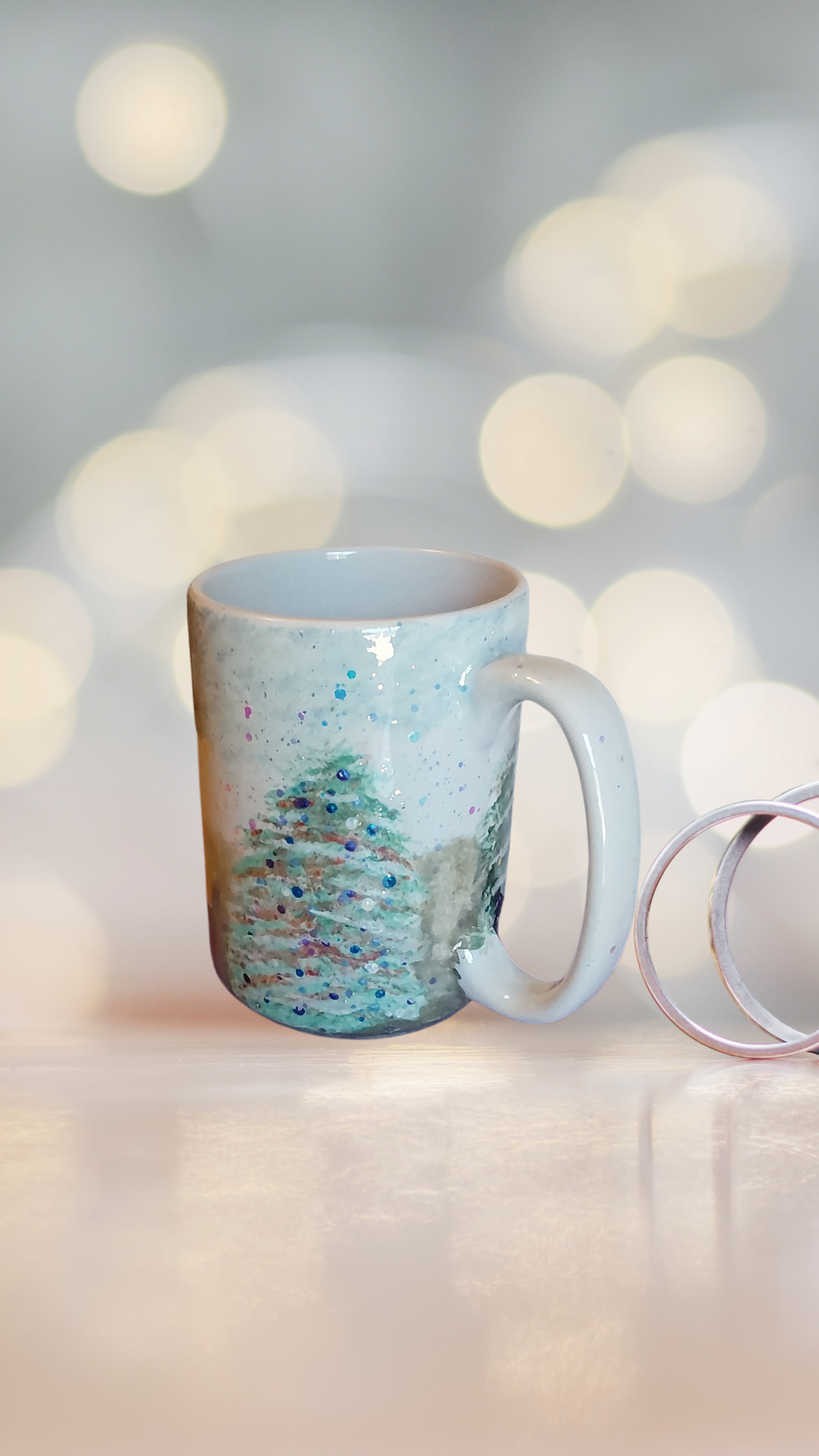 15oz Hand-Painted Ceramic Coffee Mug